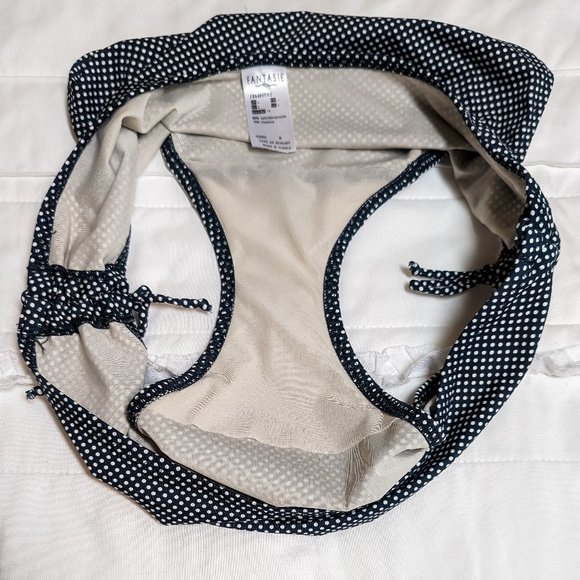 ~*NWOT Fantasie Charcoal Gray Polka Dot Bikini Bottoms - Size L*~ - Picture 4 of 6